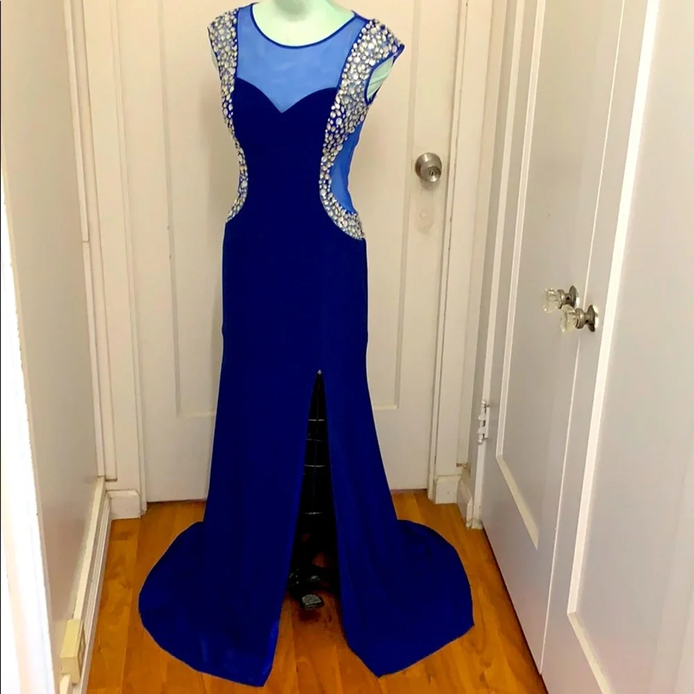 Fiesta Fashion Royal Blue evening gown - Picture 1 of 7